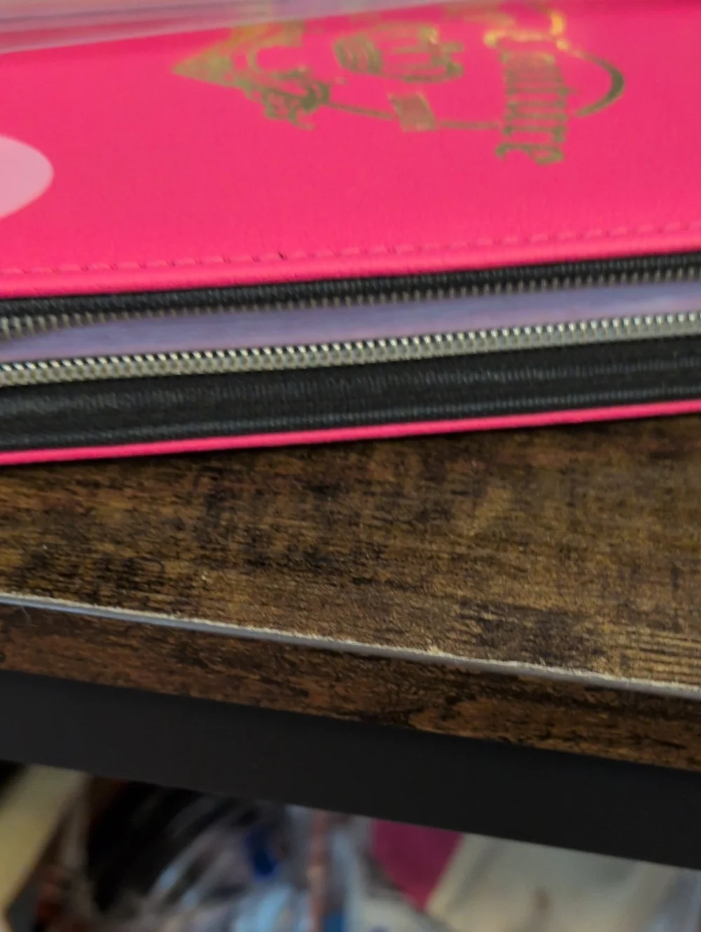 Juicy Couture Hot Pink Planner with Heart Crystal Pen 2026-2027  With Zipper